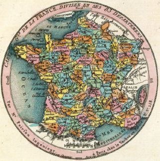 La France et ses 83 départements en 1790