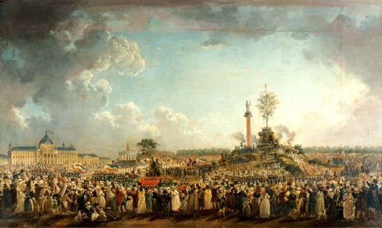 Fête de l'Etre suprême au Champ de Mars (20 prairial an II - 8 juin 1794) - par Pierre-Antoine DEMACHY 1794 (Musée
Carnavalet)