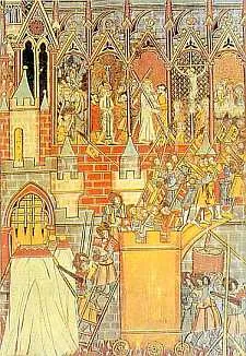 Les croisés à l'assaut de Jérusalem en 1099, par Guillaume de Tyr (Histoire d'Outremer, Bibliothèque municipale, Lyon)