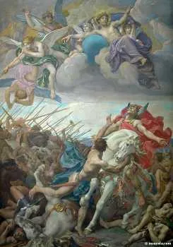 Voeu de Clovis à la bataille de Tolbiac - par Paul-Joseph BLANC (Panthéon)